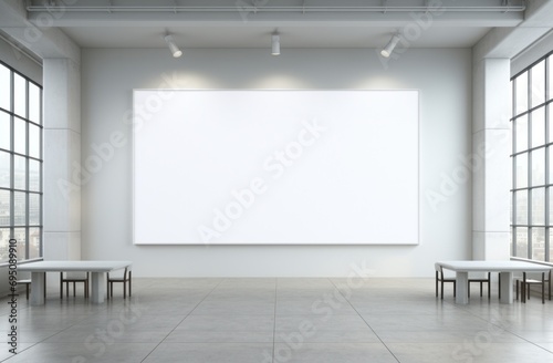 a large blank board located in a store