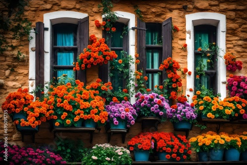 windows with flowers © Ahsan