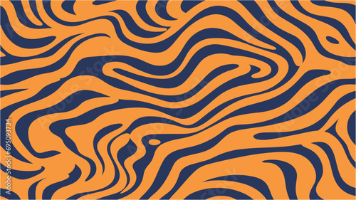 Flat color design. Seamless pattern in the form of an orange snake. Add color to your digital project with our pattern!. Simple wallpaper design.