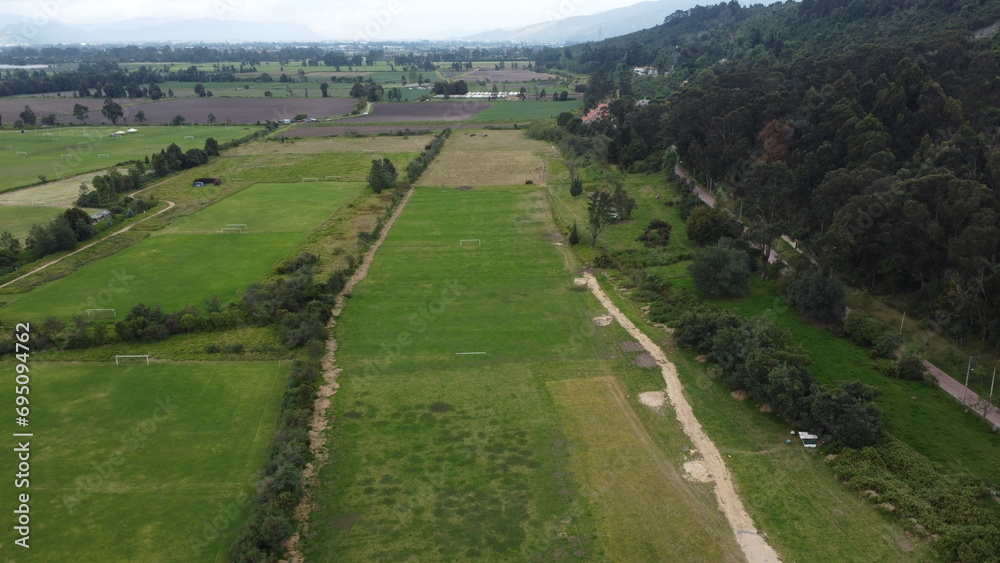 Aerial images of the downtown of Bogota
