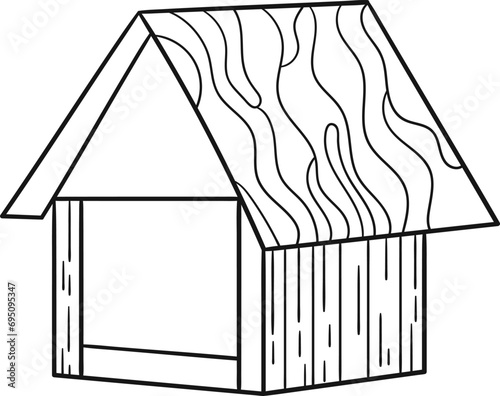 Birdhouse Feeder Outline
