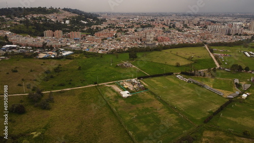 Aerial images of the downtown of Bogota 