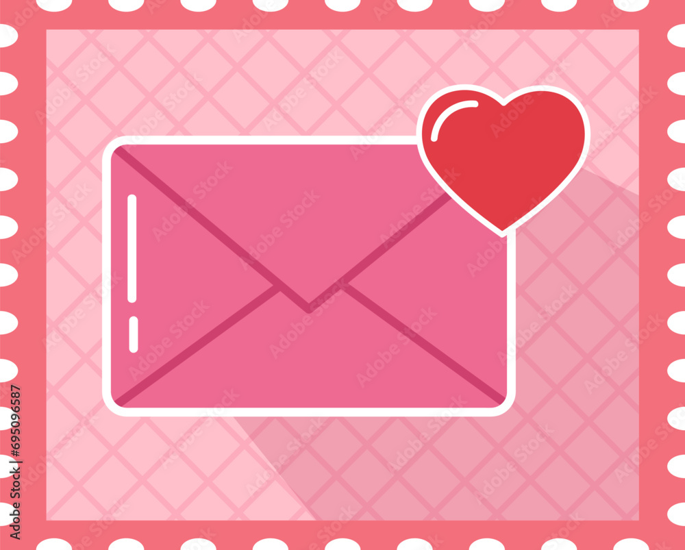 Postage Love Envelope Stamp
