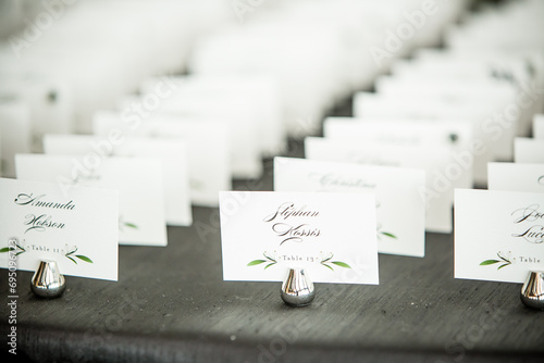 calligraphy place card holder wedding