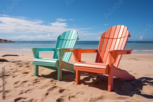 Beachside Adirondack chairs. © August