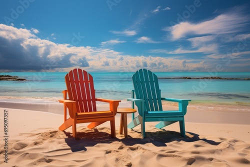 Beachside Adirondack chairs. © August