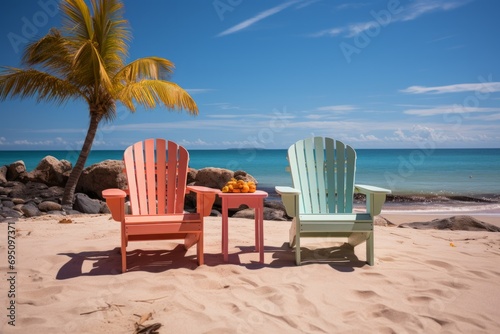 Beachside Adirondack chairs.