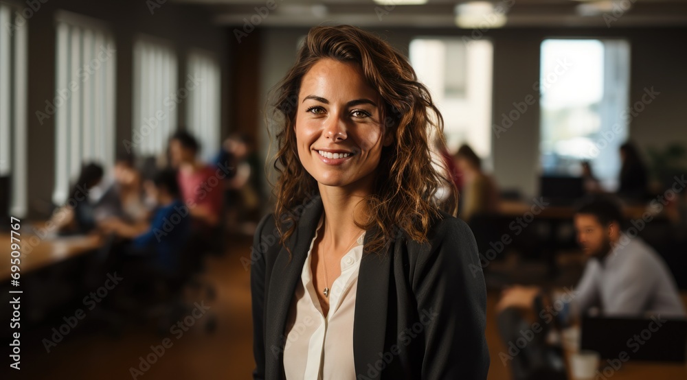 Obraz premium woman working in the classroom smiling
