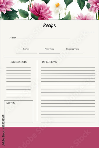 Rustic Romance: Blank Recipe Cards for Wedding Celebrations