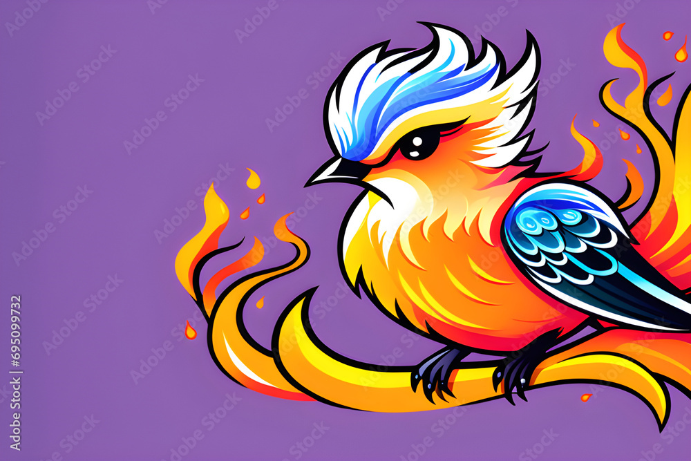 Obraz premium bird on fire