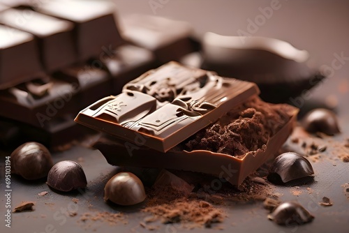 chocolate with nuts délicieux noir