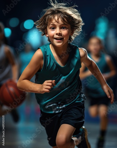 Kids love sports. An active lifestyle is the key to health. A healthy lifestyle from an early age, an active child. Physical activity, exercise, strong body.