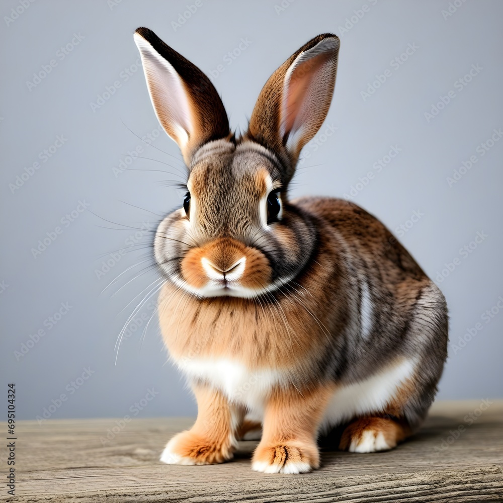 Obraz premium Grey and brown bunny
