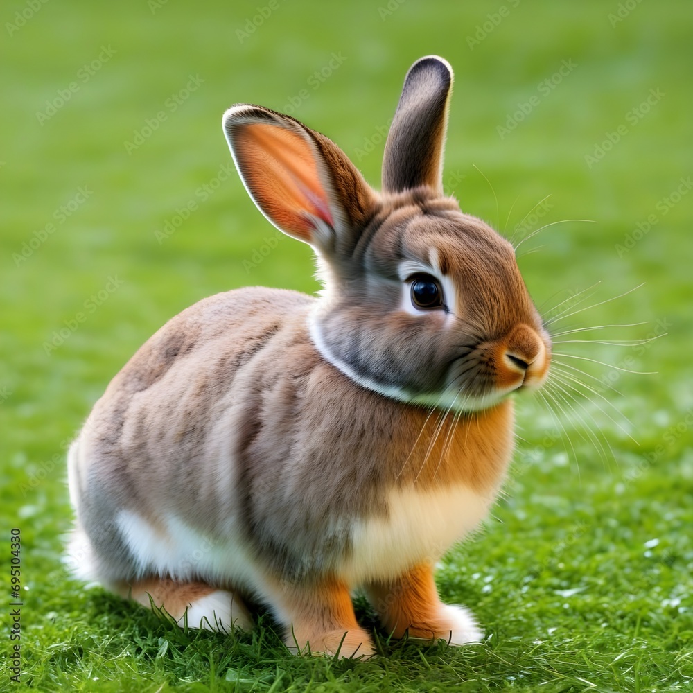 Fototapeta premium Grey and brown bunny
