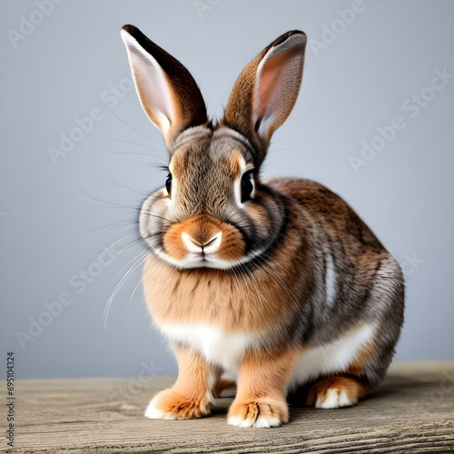 Grey and brown bunny
