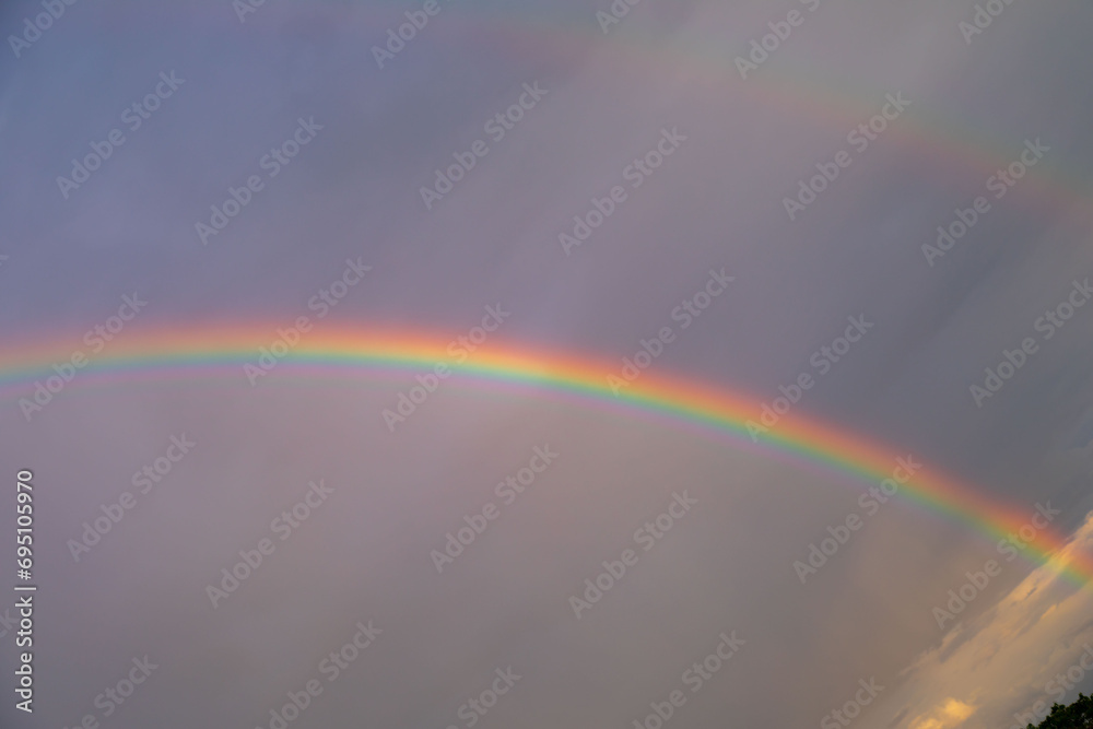 Natural colorful rainbow in the sky