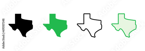 Texas icon set. texas sign symbol