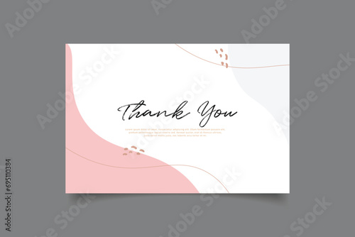 thank you card template design vector eps 10