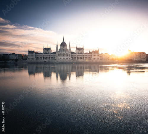 Hungarian Parliament in a f...