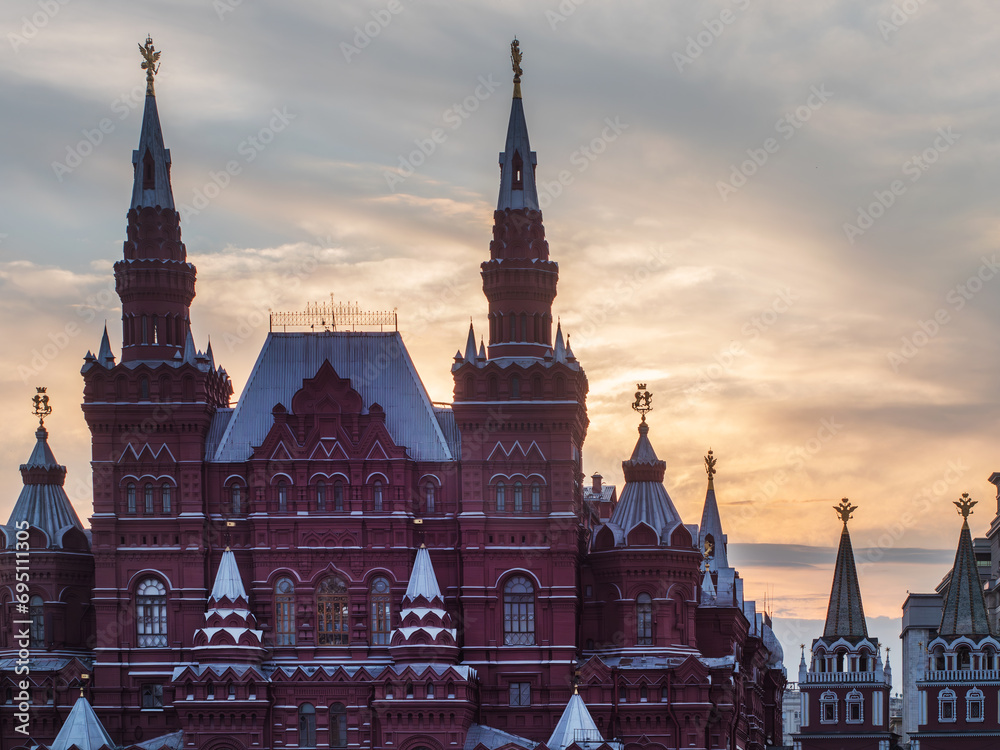 Fototapeta premium State Historical Museum in Moscow, Russia