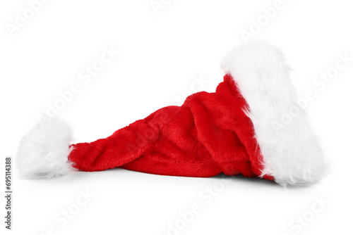 Santa Claus hat on white background