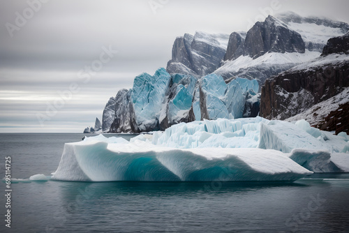 Icebergs in Antarctica. Global warming, climate change and natural disaster concept. © igor.nazlo
