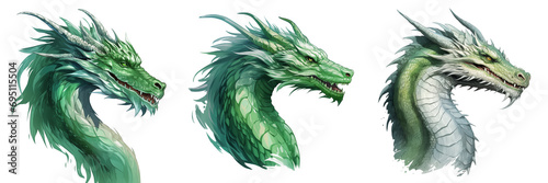 Green dragon head