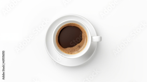 cup of coffee on white