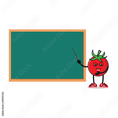 Tomato fruit teach in front of class