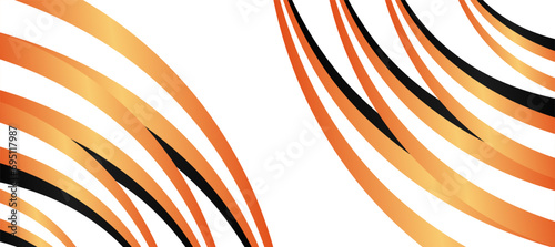 abstract tiger stripes orange gradient sports banner template