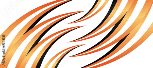 abstract tiger stripes claw orange gradient sports car livery pattern photo