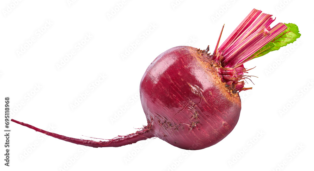 Red beetroot. Ripe vegetable beet root cutout. Main ingredient for Ukrainian borsch national food. Organic natural product fresh harvest. Isolated. PNG.