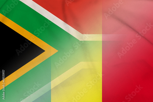 South Africa and Mali official flag transborder negotiation MLI ZAF photo
