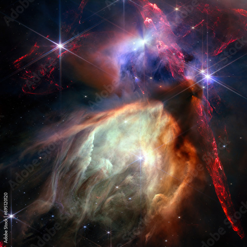 Cosmos, Universe, Rho Ophiuchi cloud complex, NASA photo