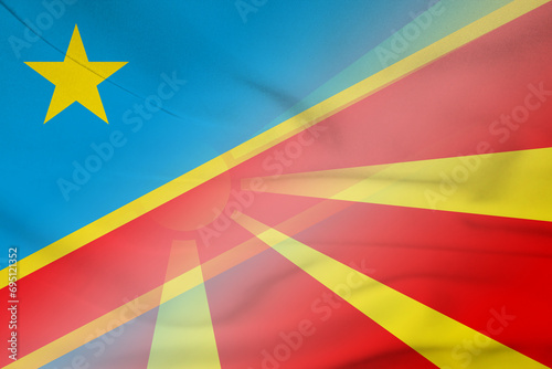 Democratic Republic of the Congo and Macedonia national flag transborder negotiation COG