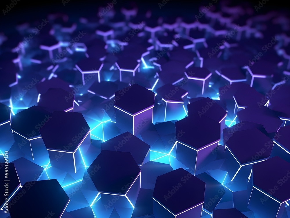 Futuristic Blue Hexagonal Network Futuristic Blue Hexagonal Network