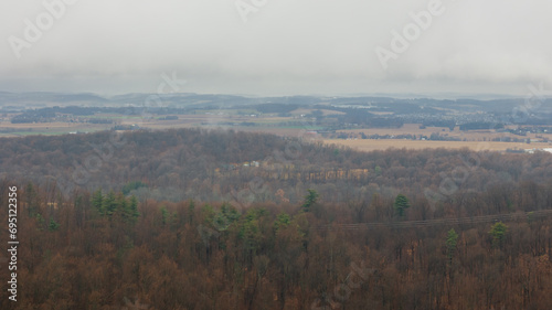 Aerial of Poconos Moutain in the Winter  photo