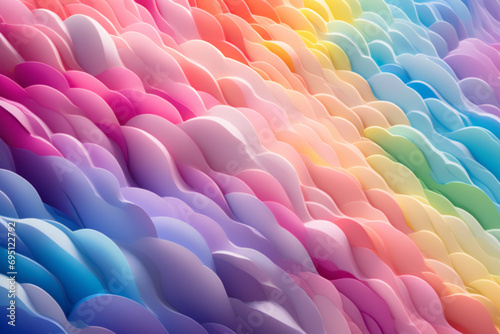 Multi layers rainbow color texture 3D