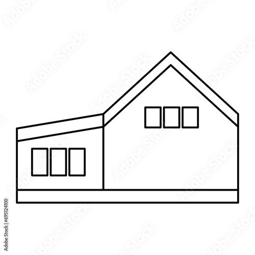 Buildings and civilization icon design with line style