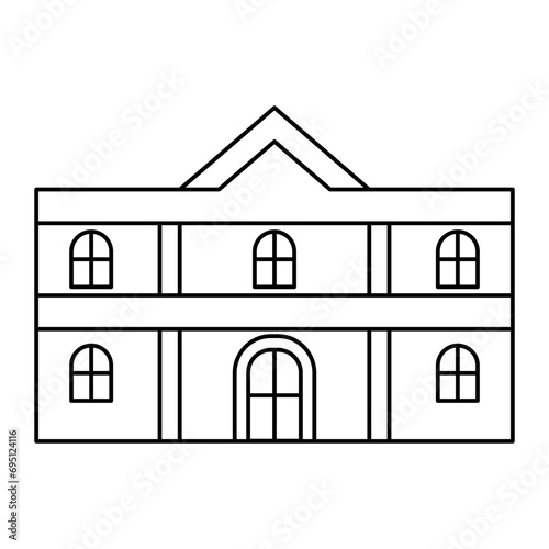 Buildings and civilization icon design with line style
