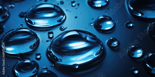 the water drops are on a surface, generative AI