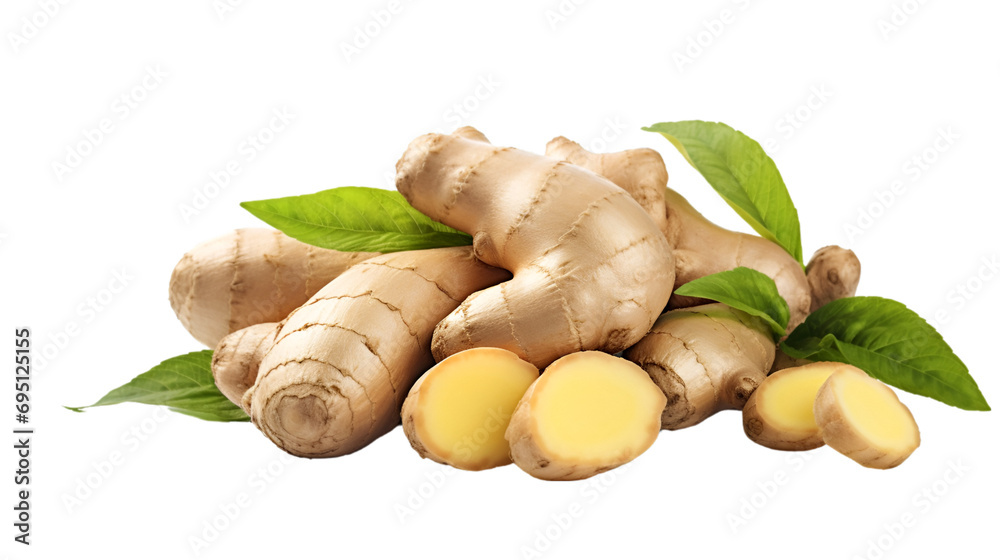 Ginger on white background Ginger on white background