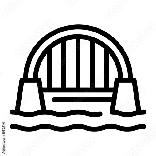 Sidney Harbour Bridge line icon