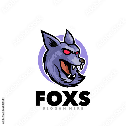 Fox roar mascot logo design