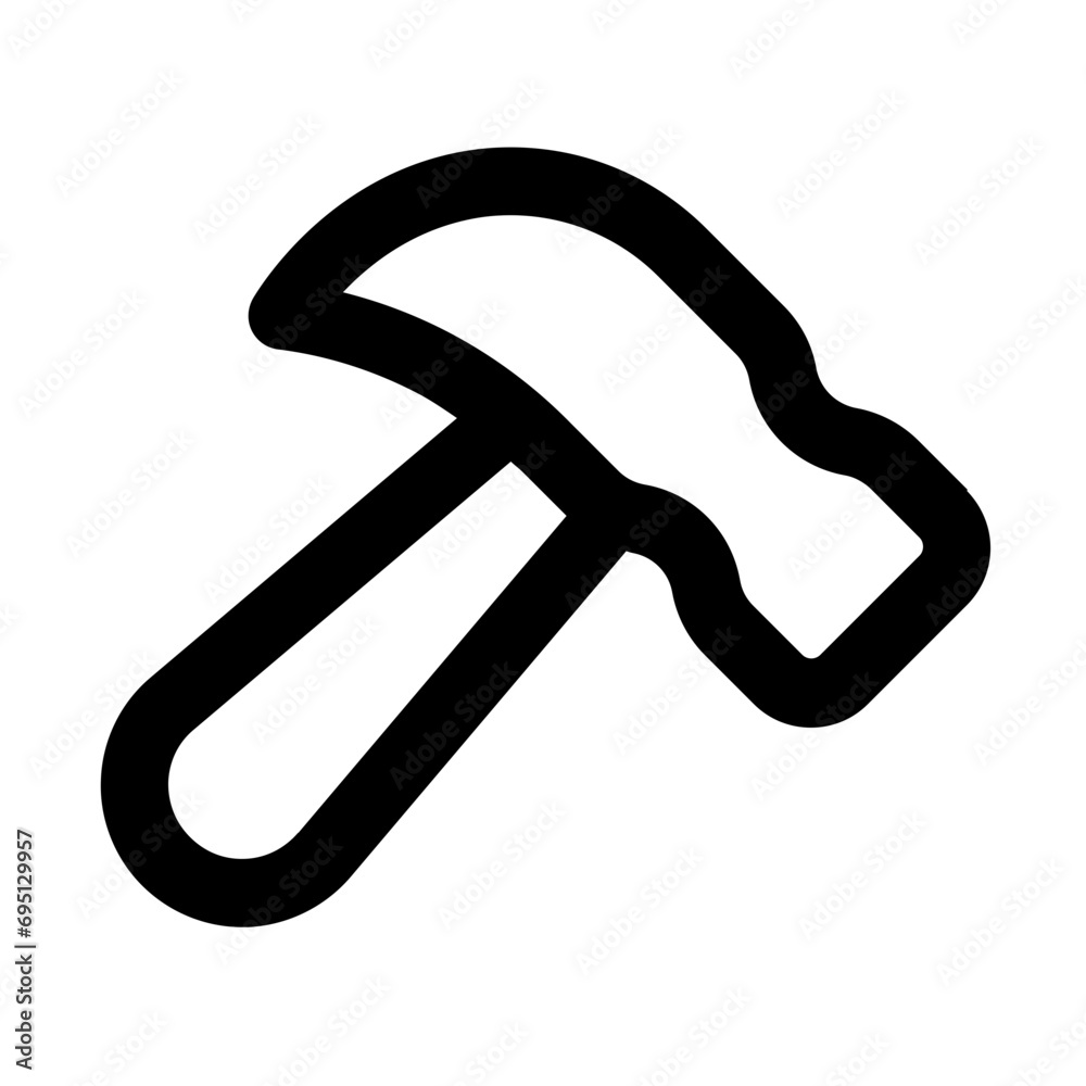 Hammer Line UI Icon Hammer Line UI Icon