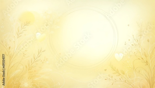 Yellow Background With White Circle