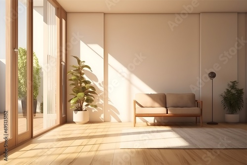 明るくてシンプルな部屋