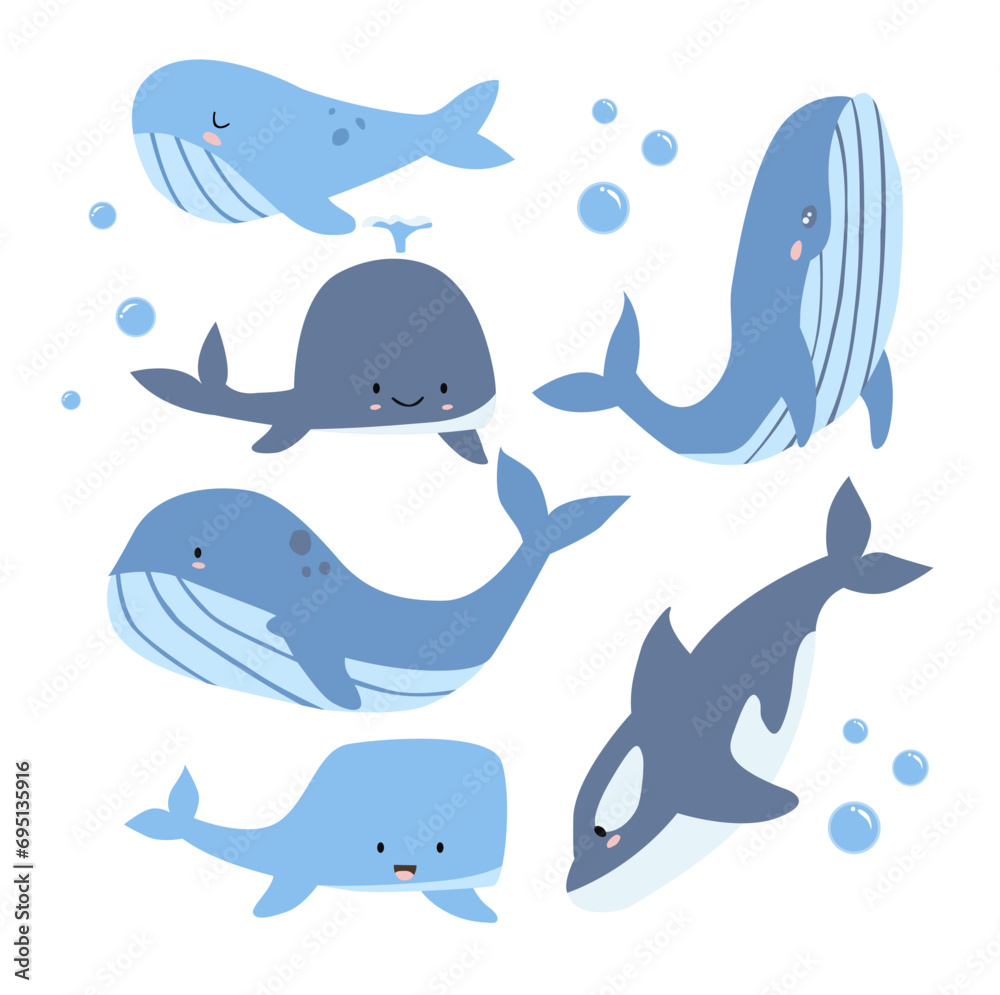 vector hand drawn marine life character collection shell grass cartoon element set vector hand drawn marine life character collection shell grass cartoon element set