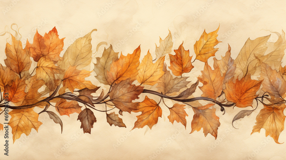 Autumn flower background. AI generative.