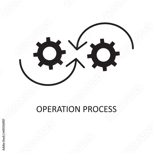 operation process simple flat icon, vector design on white background..eps